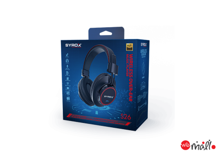 S26 Wireless Headset with Microphone - اسود